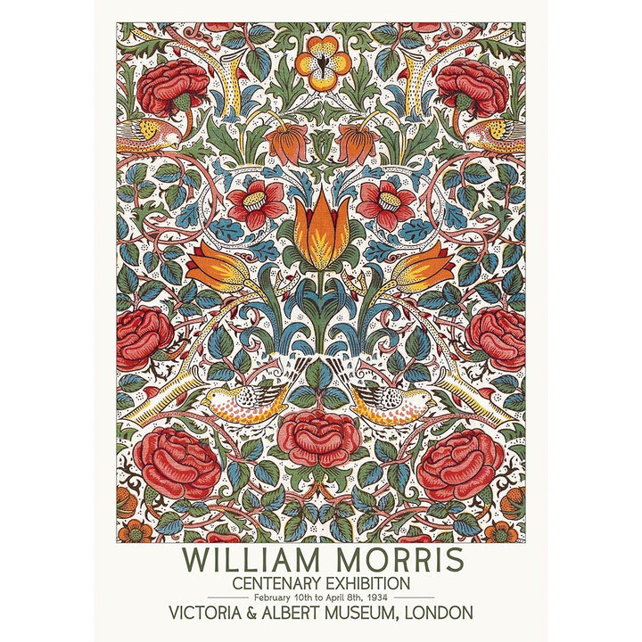 William Morris Roses | Great Britain A4 210 X 297Mm 8.3 11.7 Inches / Unframed Print Art