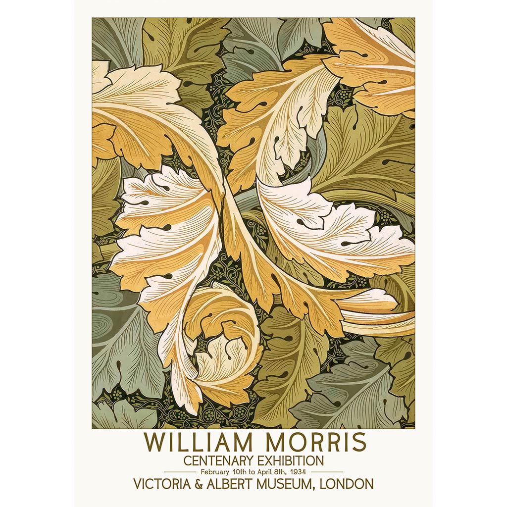 William Morris Acanthus | Great Britain A4 210 X 297Mm 8.3 11.7 Inches / Unframed Print Art