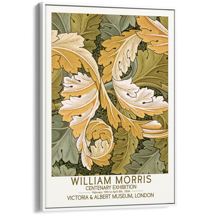 William Morris Acanthus | Great Britain A4 210 X 297Mm 8.3 11.7 Inches / Canvas Floating Frame: