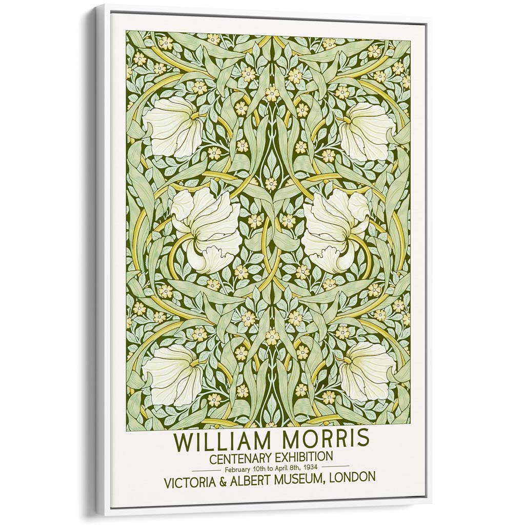 William Morris Pimpernel | Great Britain A4 210 X 297Mm 8.3 11.7 Inches / Canvas Floating Frame: