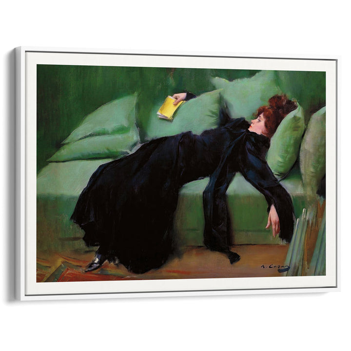A Decadent Young Woman | Spain A4 210 X 297Mm 8.3 11.7 Inches / Canvas Floating Frame: White Timber