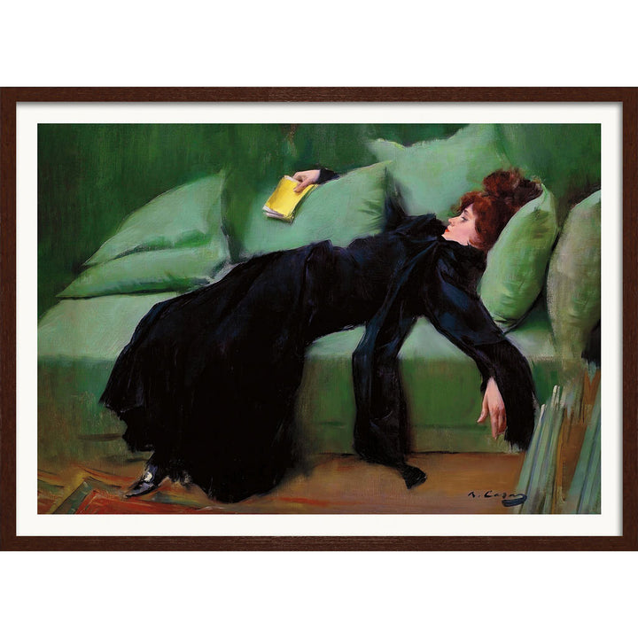 A Decadent Young Woman | Spain A4 210 X 297Mm 8.3 11.7 Inches / Framed Print: Chocolate Oak Timber
