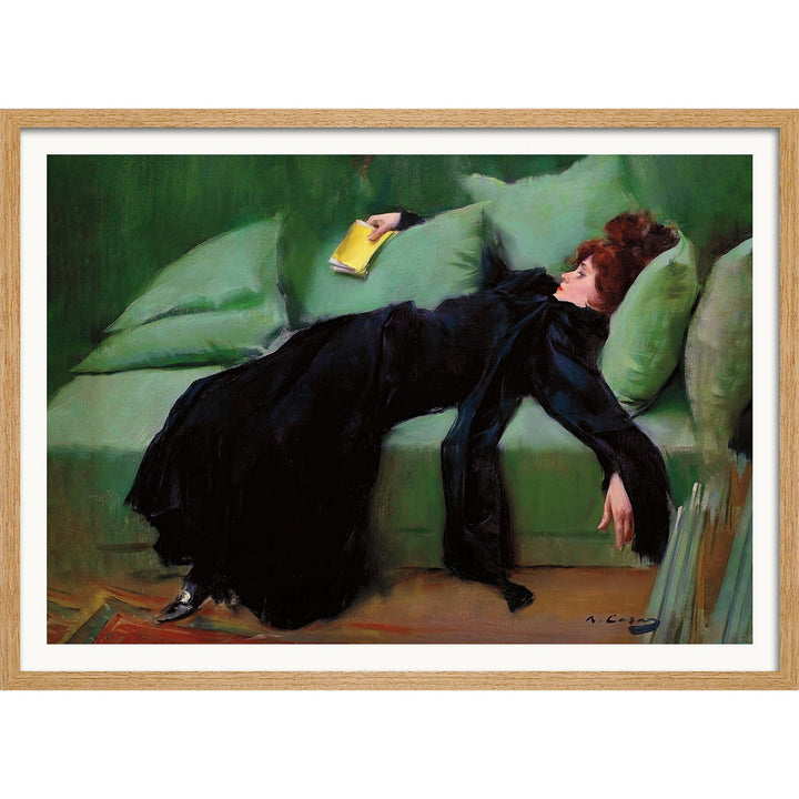 A Decadent Young Woman | Spain A4 210 X 297Mm 8.3 11.7 Inches / Framed Print: Natural Oak Timber
