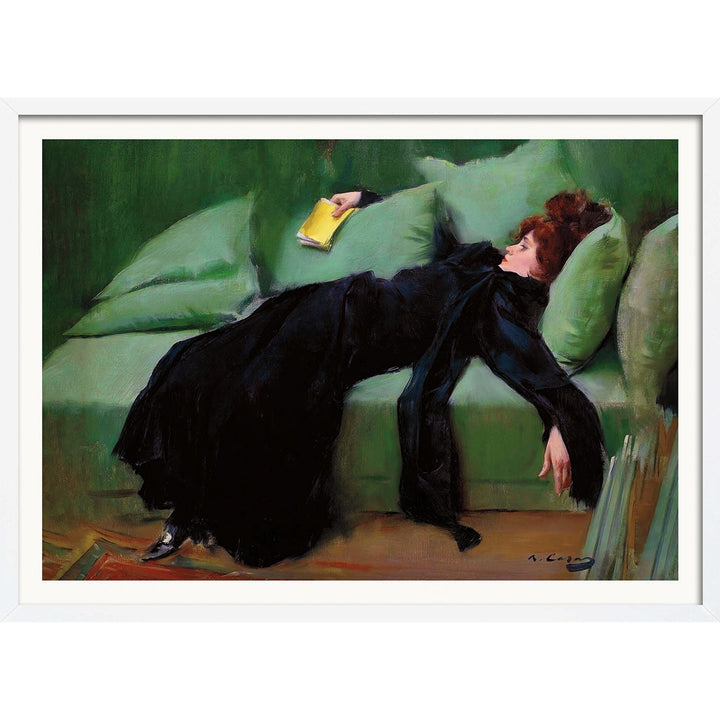 A Decadent Young Woman | Spain A4 210 X 297Mm 8.3 11.7 Inches / Framed Print: White Timber Print Art