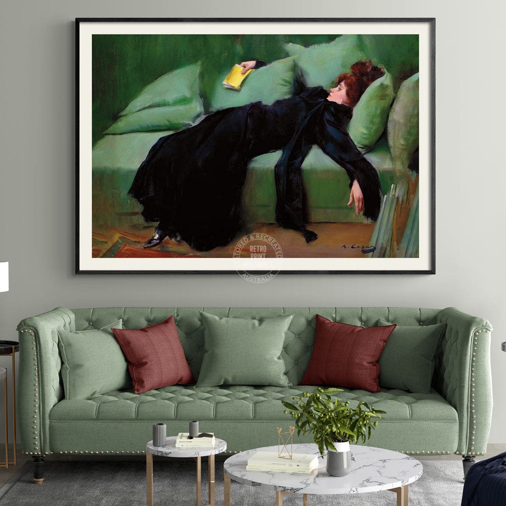 A Decadent Young Woman | Art Nouveau Poster Print | Retro Print Merchants