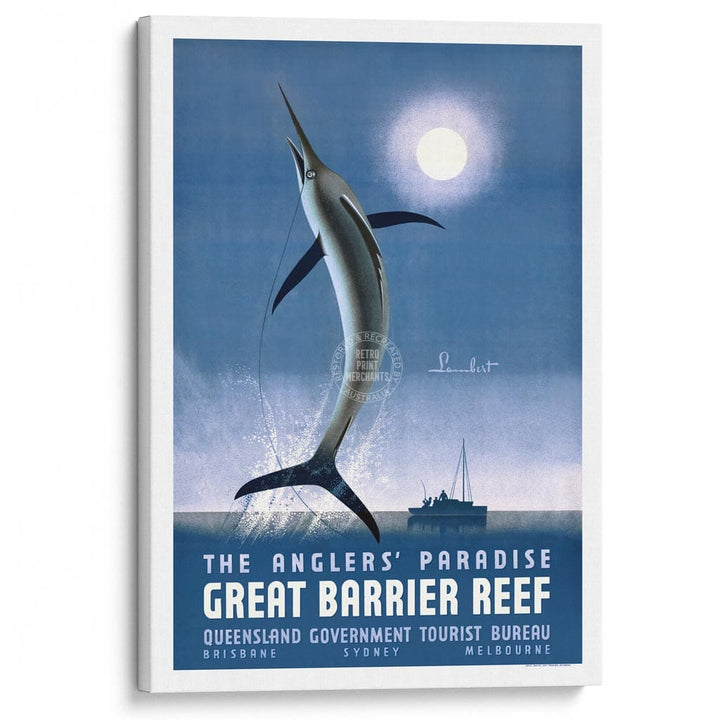 ANGLERS’ PARADISE QUEENSLAND | AUSTRALIA A3 | 297 x 420mm | 11.7 x 16.5 inches / Stretched Canvas Print Art