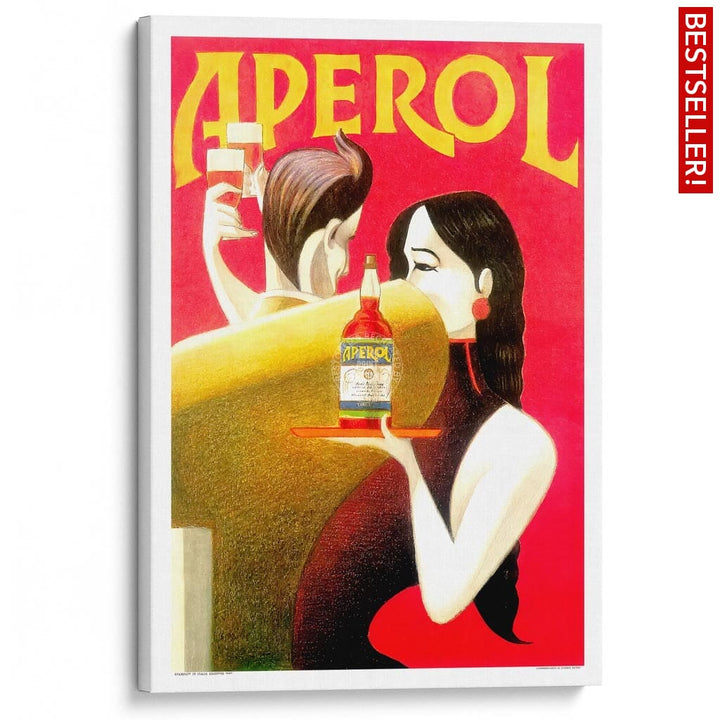 Aperol 1990 | Italy A3 297 X 420Mm 11.7 16.5 Inches / Stretched Canvas Print Art