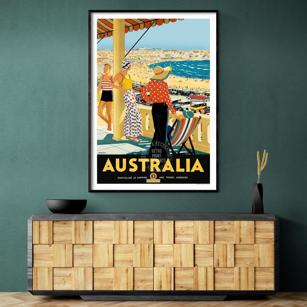 Australia Bondi Beach | A3 297 X 420Mm 11.7 16.5 Inches / Unframed Print Art