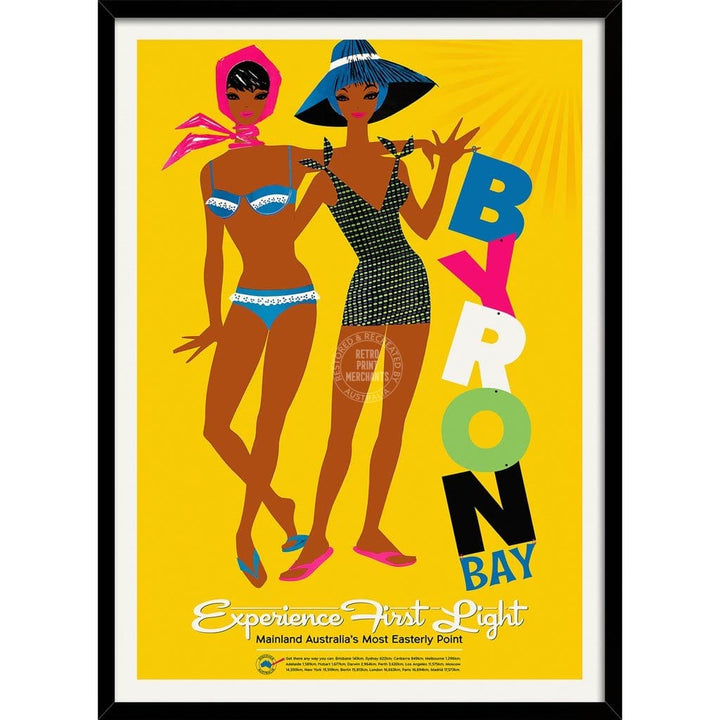 Byron Bay | Australia 422Mm X 295Mm 16.6 11.6 A3 / Black Print Art