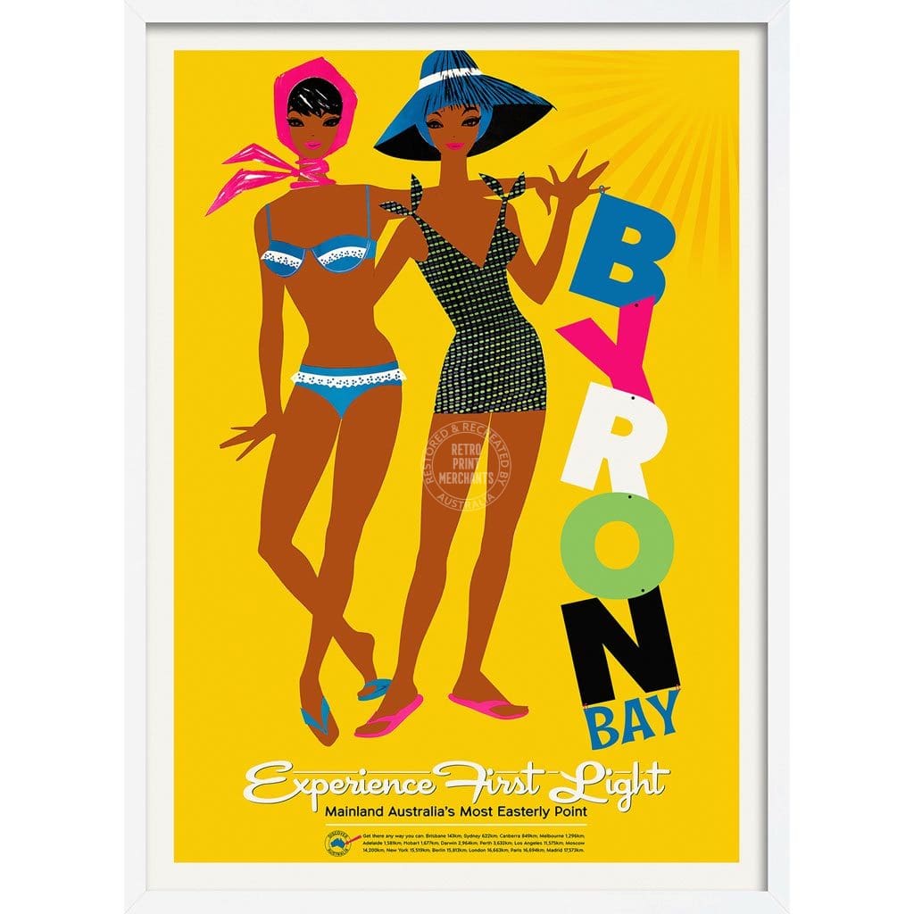 Byron Bay | Australia 422Mm X 295Mm 16.6 11.6 A3 / White Print Art