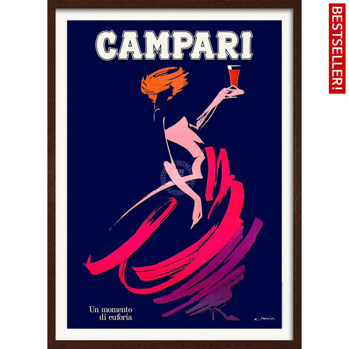 Campari Euphoria | Italy A4 210 X 297Mm 8.3 11.7 Inches / Framed Print: Chocolate Oak Timber Print