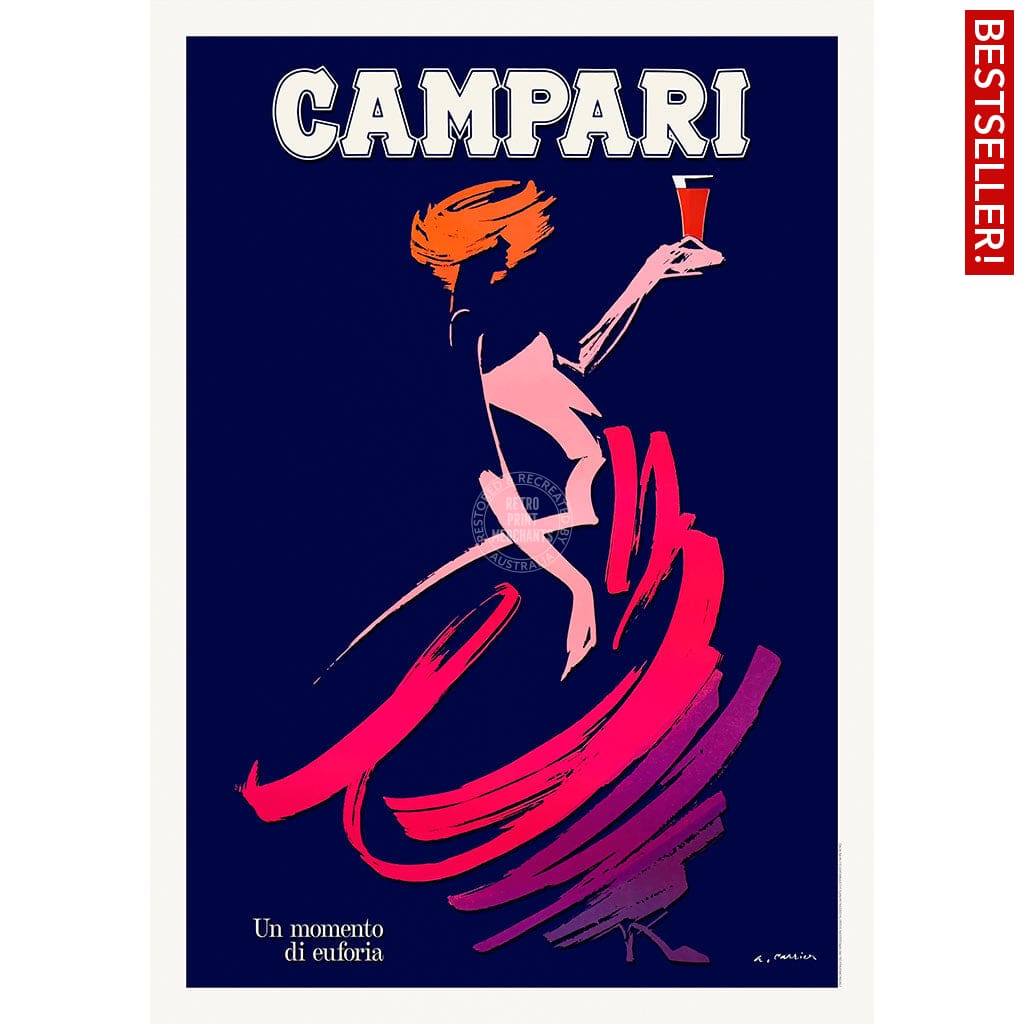 Campari Euphoria | Italy A4 210 X 297Mm 8.3 11.7 Inches / Unframed Print Art