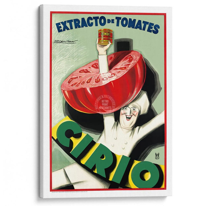 Cirio Tomato Extract 1930 | Spain A4 210 X 297Mm 8.3 11.7 Inches / Stretched Canvas Print Art