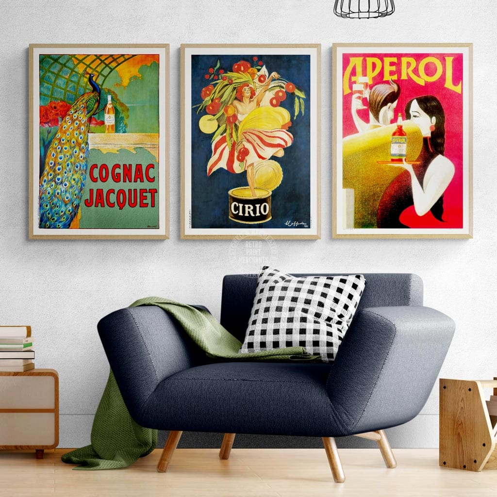 COGNAC CIRIO & APEROL FRAMED SET Print Art