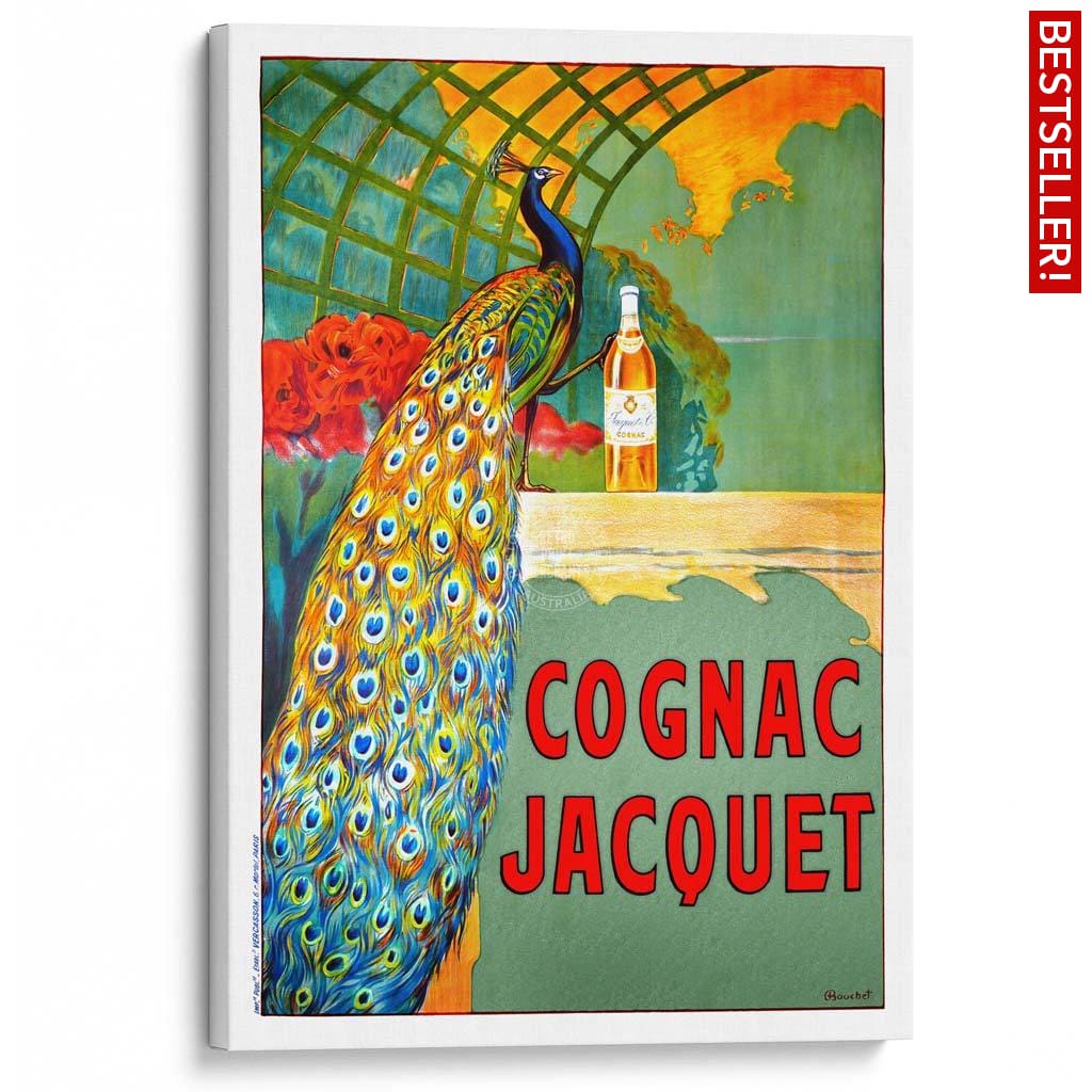 Cognac Jacquet Peacock | France A3 297 X 420Mm 11.7 16.5 Inches / Stretched Canvas Print Art