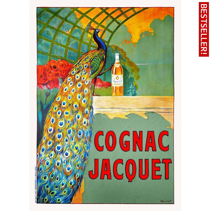 Cognac Jacquet Peacock | France A3 297 X 420Mm 11.7 16.5 Inches / Unframed Print Art
