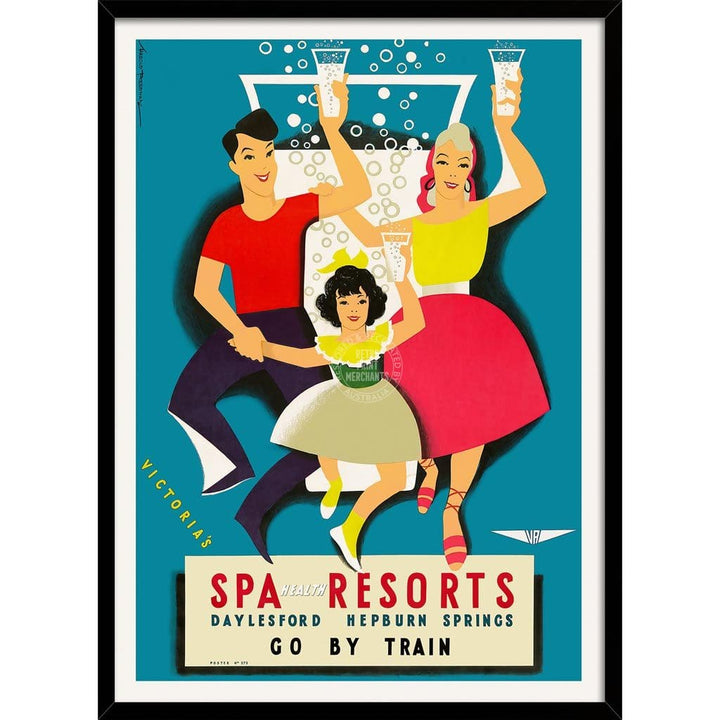 Daylesford & Hepburn Springs | Australia 422Mm X 295Mm 16.6 11.6 A3 / Black Print Art