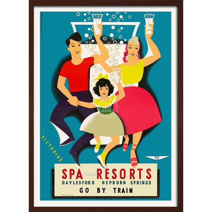 Daylesford & Hepburn Springs | Australia 422Mm X 295Mm 16.6 11.6 A3 / Dark Oak Print Art