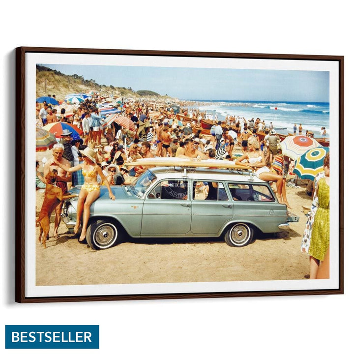 Eh Holden | Australia A3 297 X 420Mm 11.7 16.5 Inches / Canvas Floating Frame - Dark Oak Timber