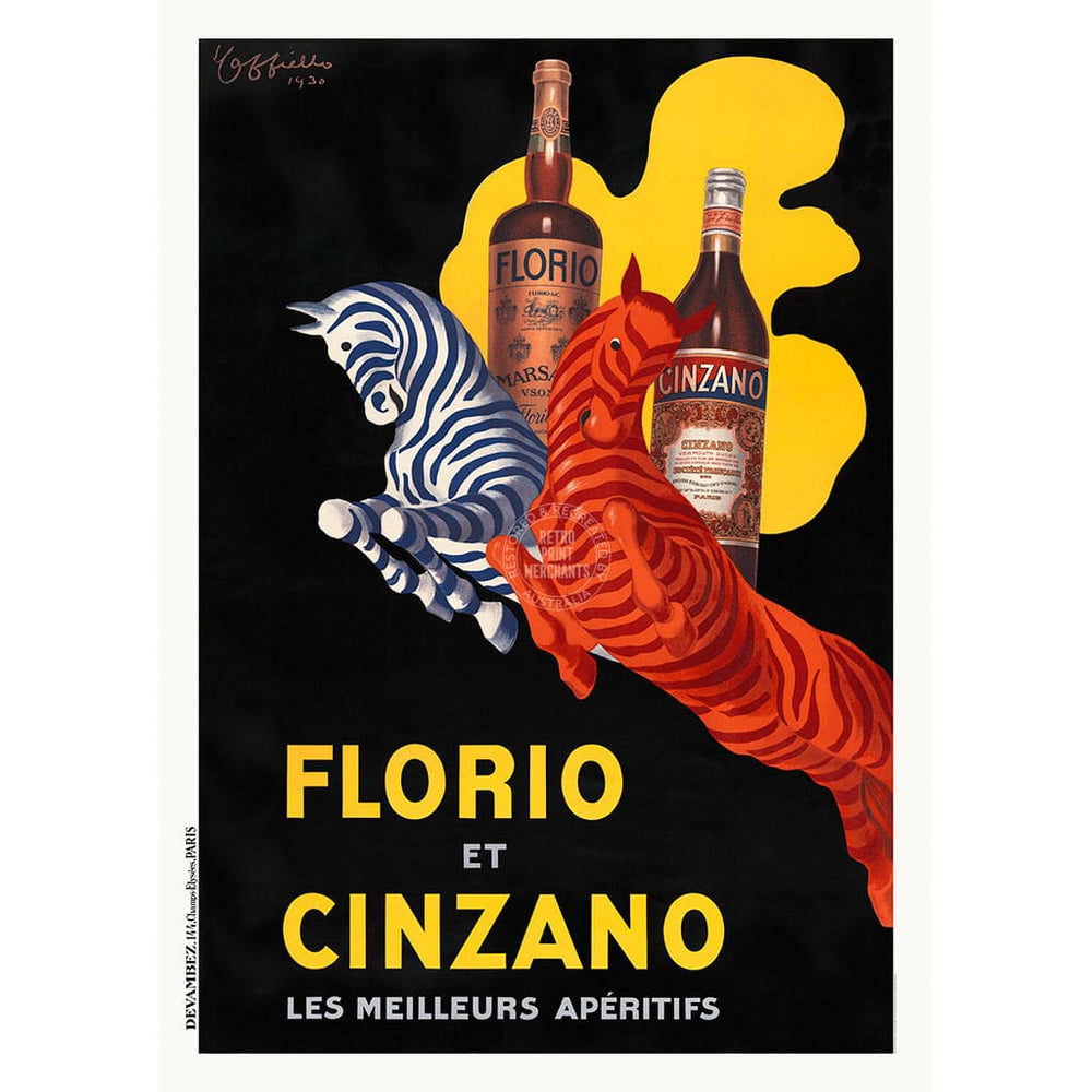 FLORIO CINZANO 1930 | FRANCE A2 | 420 x 594mm | 16.5 x 23.4 inches / Unframed Print Print Art