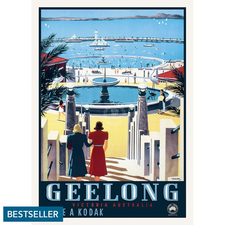 Geelong | Australia A3 297 X 420Mm 11.7 16.5 Inches / Unframed Print Art