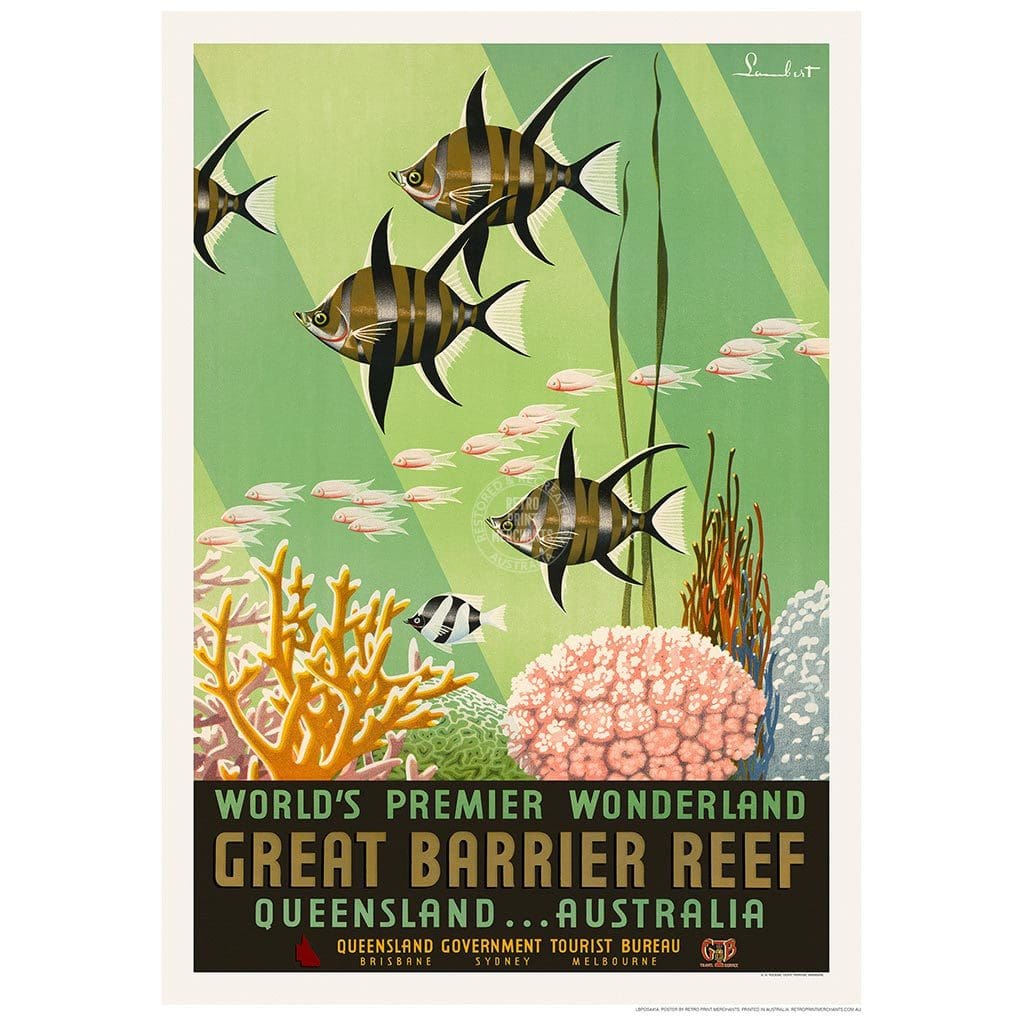 Great Barrier Reef | Australia 422Mm X 295Mm 16.6 11.6 A3 / Unframed Print Art