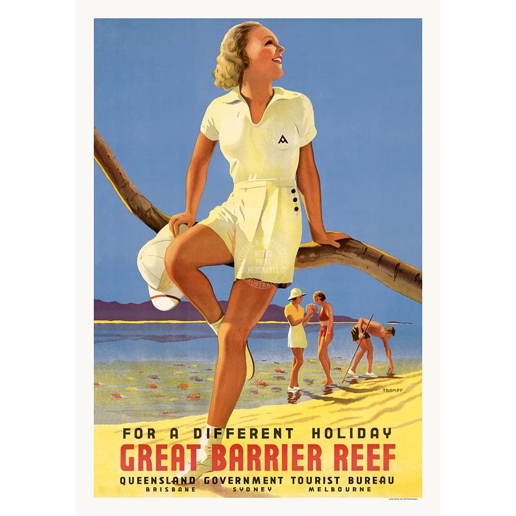 GREAT BARRIER REEF HOLIDAY | AUSTRALIA A2 | 420 x 594mm | 16.5 x 23.4 inches / Unframed Print Print Art