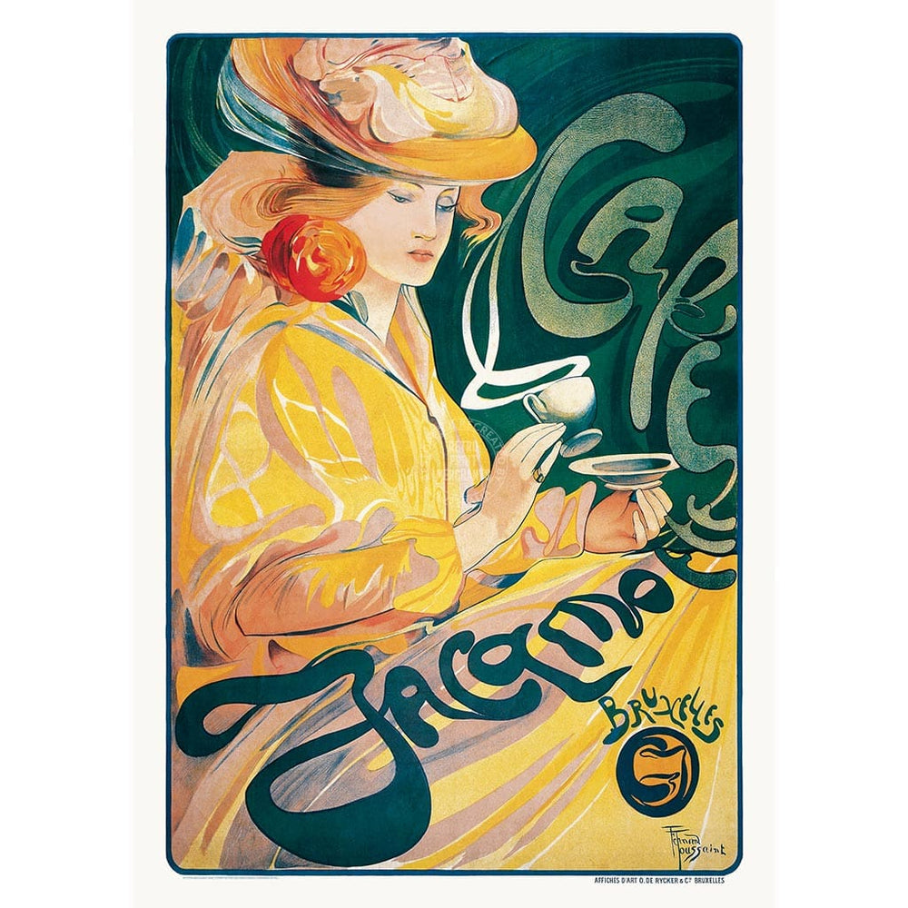 JACQMOTTE COFFEE 1896 | BELGIUM A2 | 420 x 594mm | 16.5 x 23.4 inches / Unframed Print Print Art
