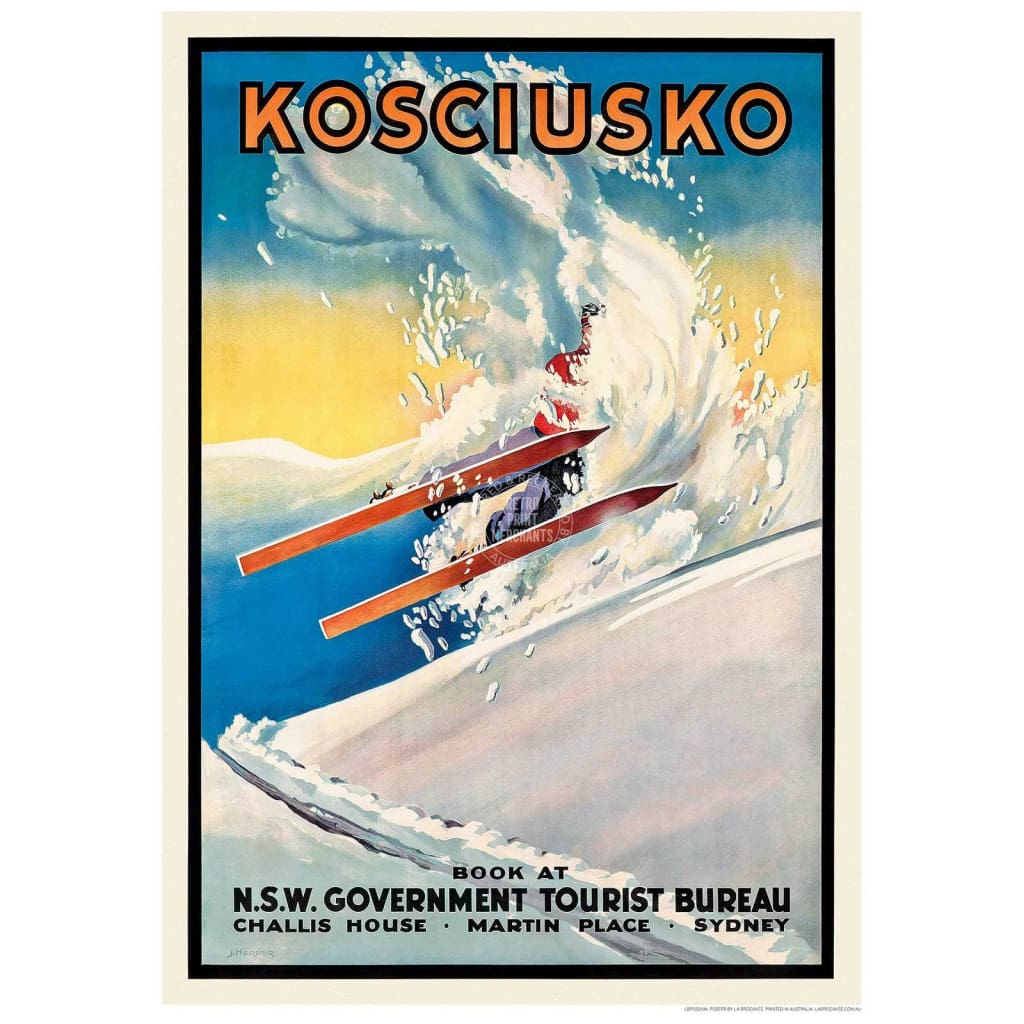 Kosciusko | Australia 422Mm X 295Mm 16.6 11.6 A3 / Unframed Print Art