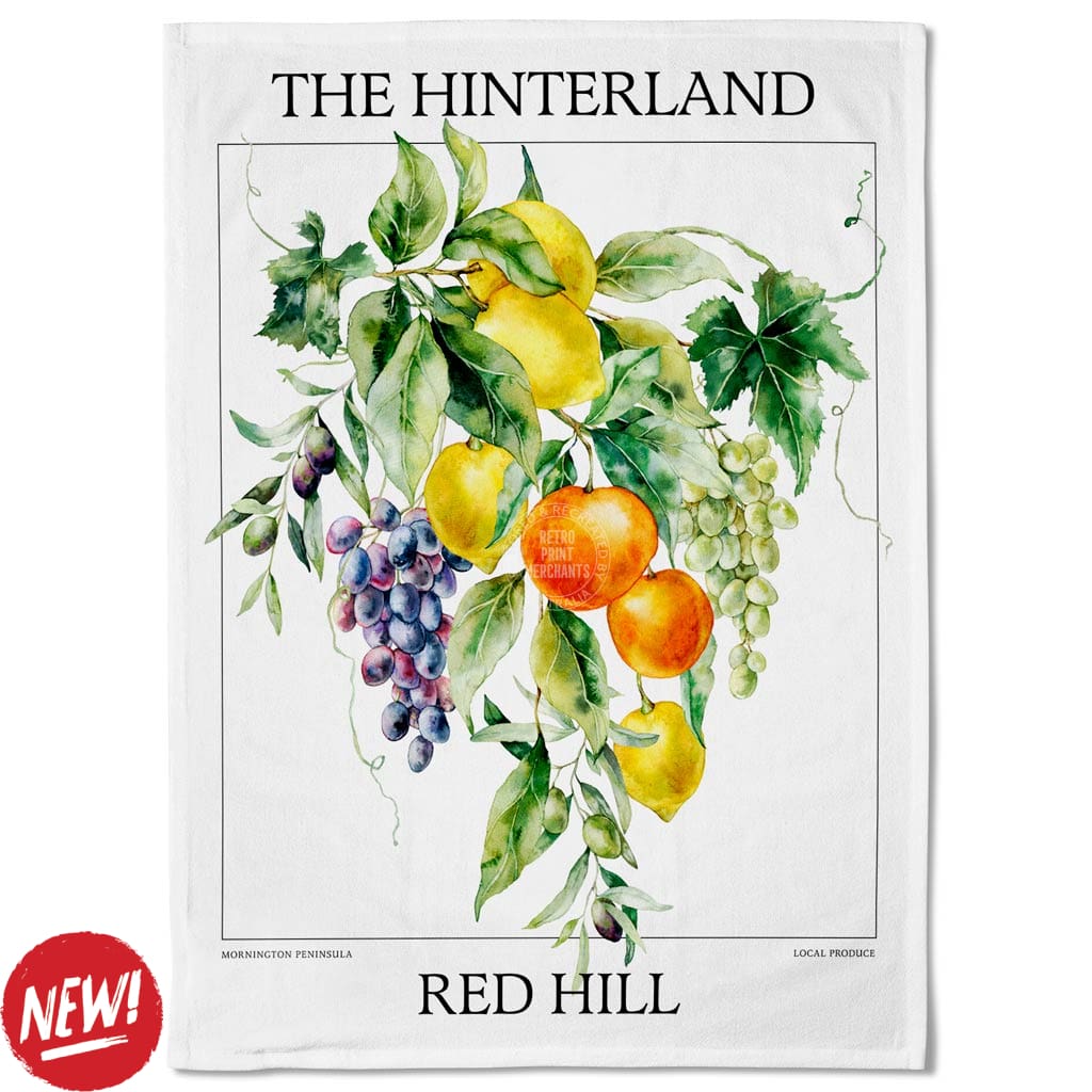 Linen Tea Towel | The Hinterland Red Hill Linen Tea Towel