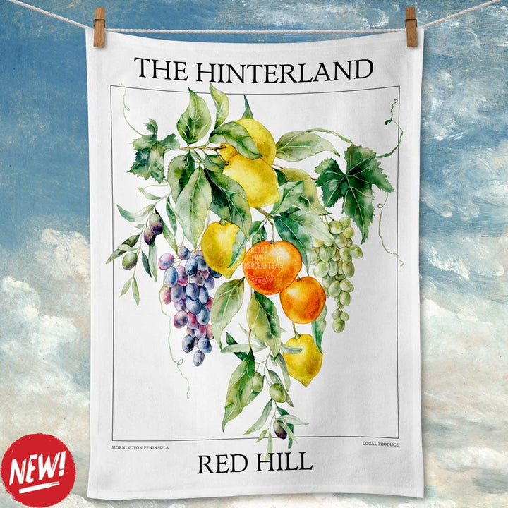 Linen Tea Towel | The Hinterland Red Hill Linen Tea Towel