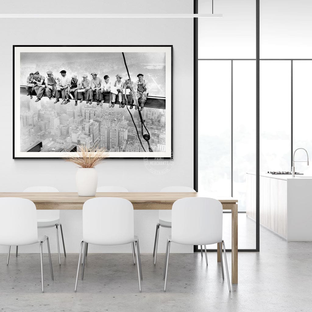 Lunch Atop A Skyscraper Retro Wall Print | Retro Print Merchants