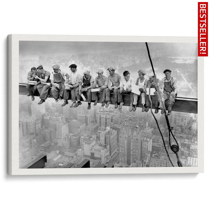 Lunch Atop A Skyscraper | Usa A3 297 X 420Mm 11.7 16.5 Inches / Stretched Canvas Print Art