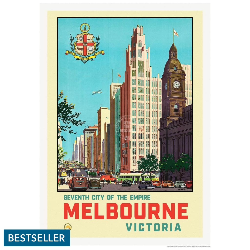 Melbourne 1930 | Australia 422Mm X 295Mm 16.6 11.6 A3 / Unframed Print Art