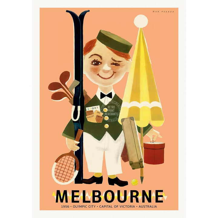 Melbourne 1956 Olympics | Australia A3 297 X 420Mm 11.7 16.5 Inches / Unframed Print Art