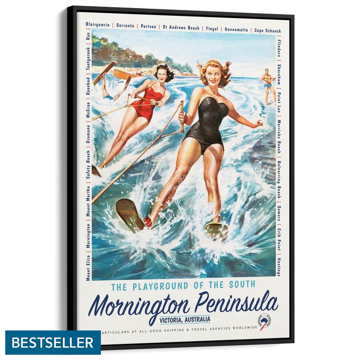 Mornington Peninsula Playground | Australia A3 297 X 420Mm 11.7 16.5 Inches / Canvas Floating Frame