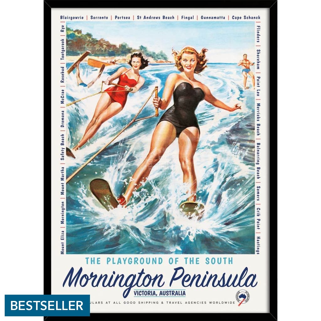 Mornington Peninsula: The Playground Of South | Australia 422Mm X 295Mm 16.6 11.6 A3 / Black Print