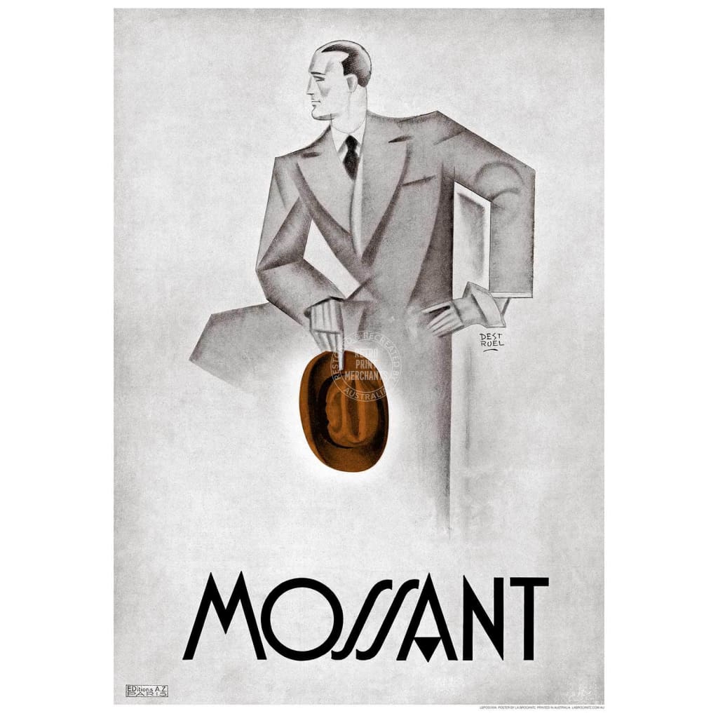 Mossant Man With Hat | France Print Art