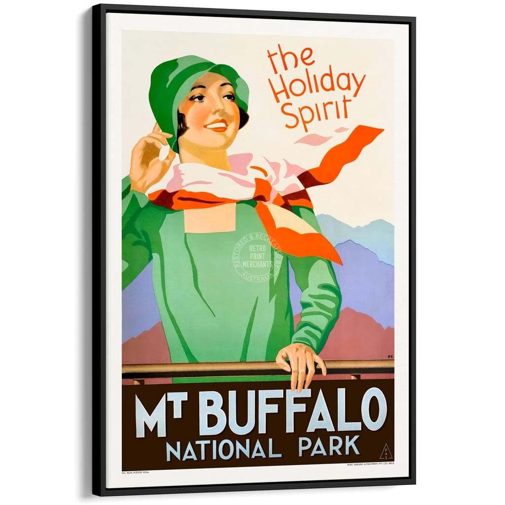 Mt Buffalo Holiday Spirit | Australia A3 297 X 420Mm 11.7 16.5 Inches / Canvas Floating Frame: