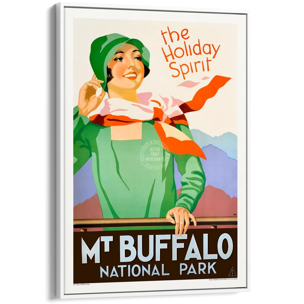 Mt Buffalo Holiday Spirit | Australia A3 297 X 420Mm 11.7 16.5 Inches / Canvas Floating Frame: