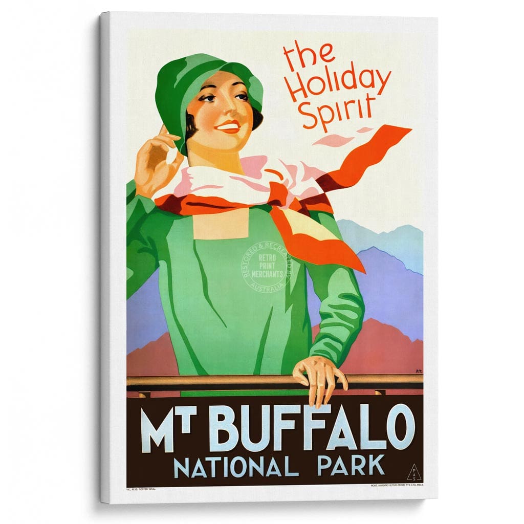 Mt Buffalo Holiday Spirit | Australia A3 297 X 420Mm 11.7 16.5 Inches / Stretched Canvas Print Art