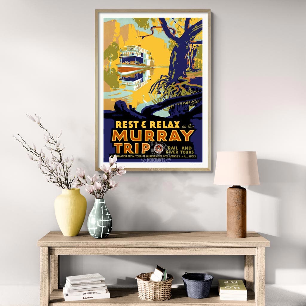 Murray River Trip | Australia A3 297 X 420Mm 11.7 16.5 Inches / Unframed Print Art