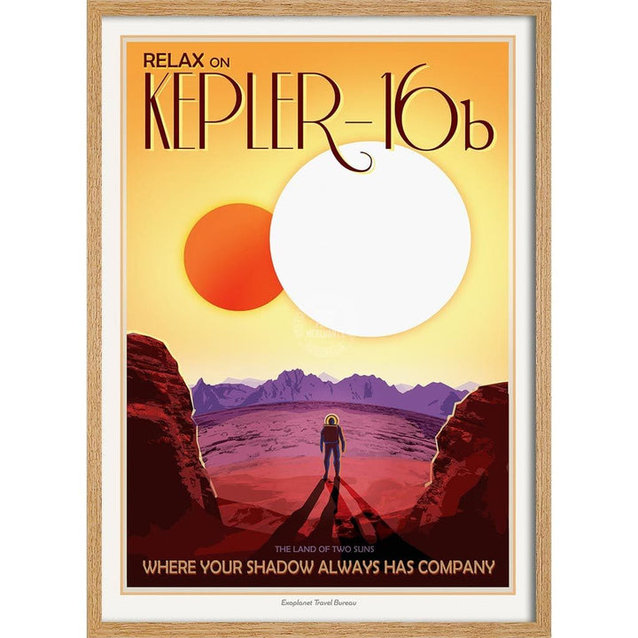 Nasa Kepler-16B | Usa 422Mm X 295Mm 16.6 11.6 A3 / Natural Oak Print Art