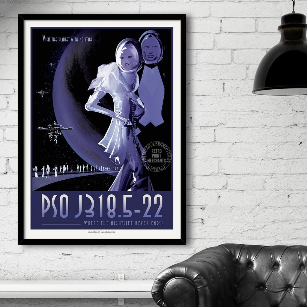 NASA PSO J318.5-22 Vintage Poster Print | Retro Print Merchants
