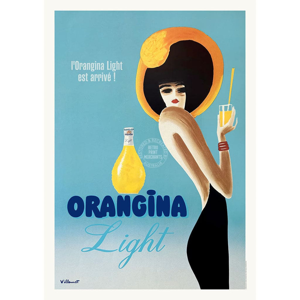 ORANGINA LIGHT | FRANCE A2 | 420 x 594mm | 16.5 x 23.4 inches / Unframed Print Print Art