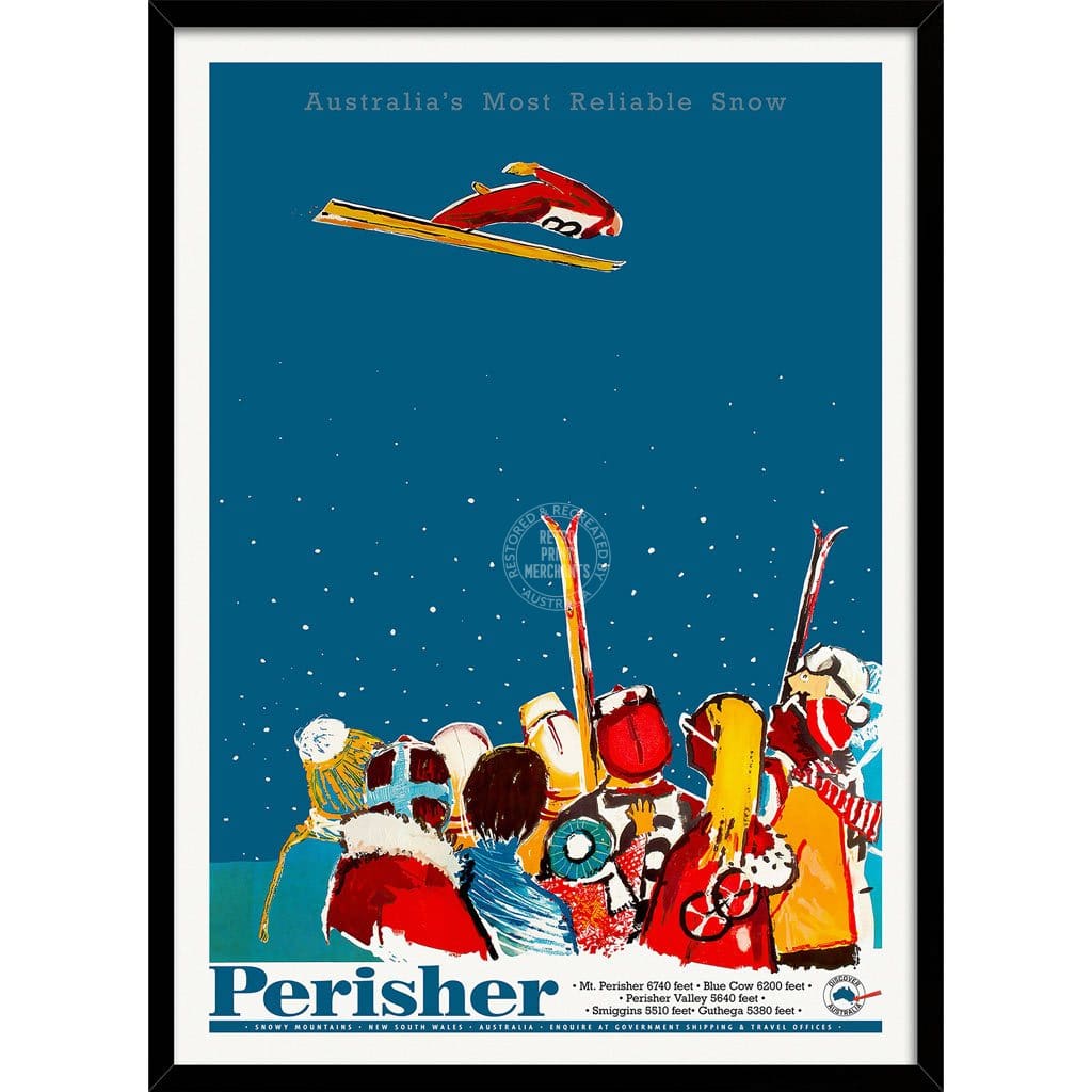 Perisher: Australias Most Reliable Snow | Australia 422Mm X 295Mm 16.6 11.6 A3 / Black Print Art