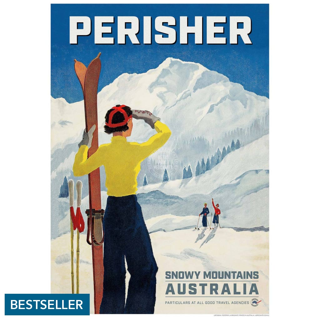 Ski Perisher #1 | Australia 422Mm X 295Mm 16.6 11.6 A3 / Unframed Print Art