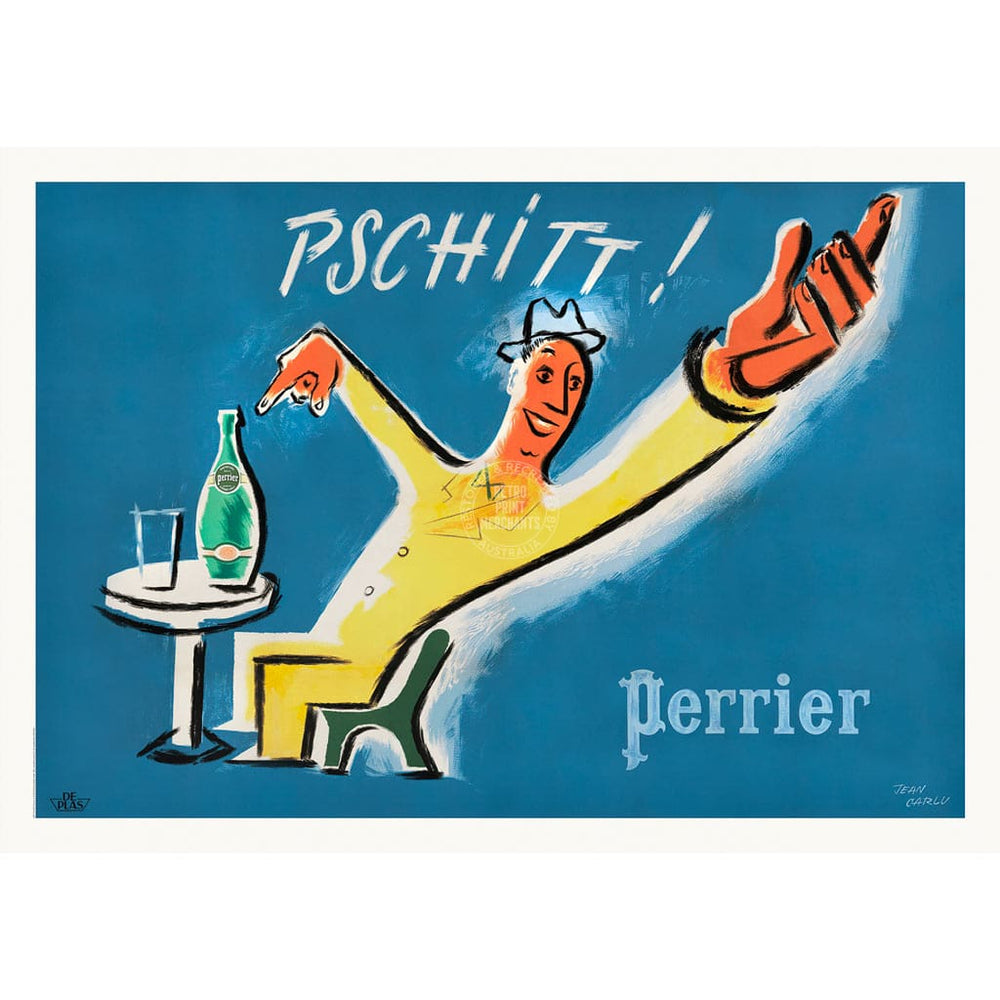 PERRIER PSCHITT 1950 | FRANCE A2 | 420 x 594mm | 16.5 x 23.4 inches / Unframed Print Print Art