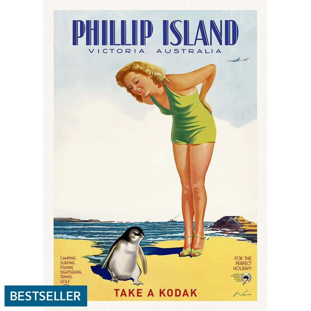 Phillip Island | Australia A3 297 X 420Mm 11.7 16.5 Inches / Unframed Print Art