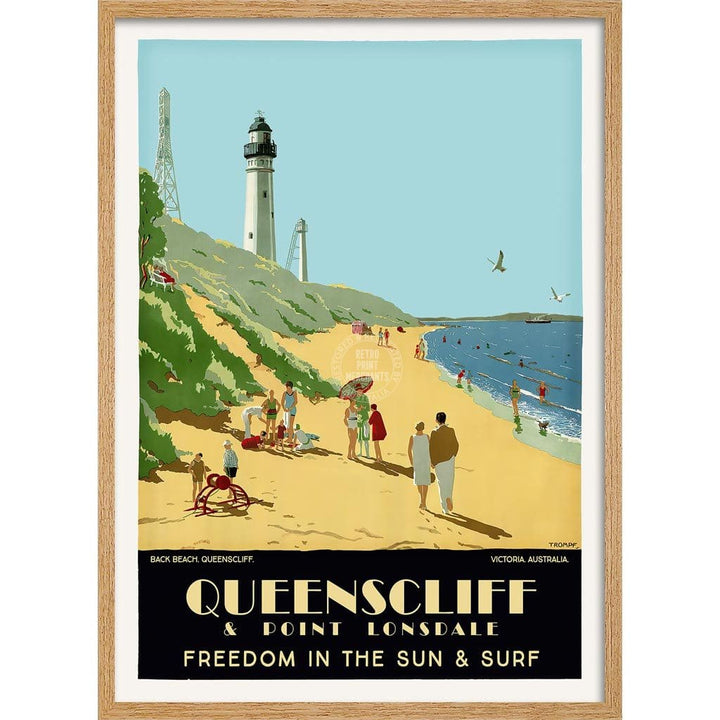 Queenscliff | Australia 422Mm X 295Mm 16.6 11.6 A3 / Natural Oak Print Art